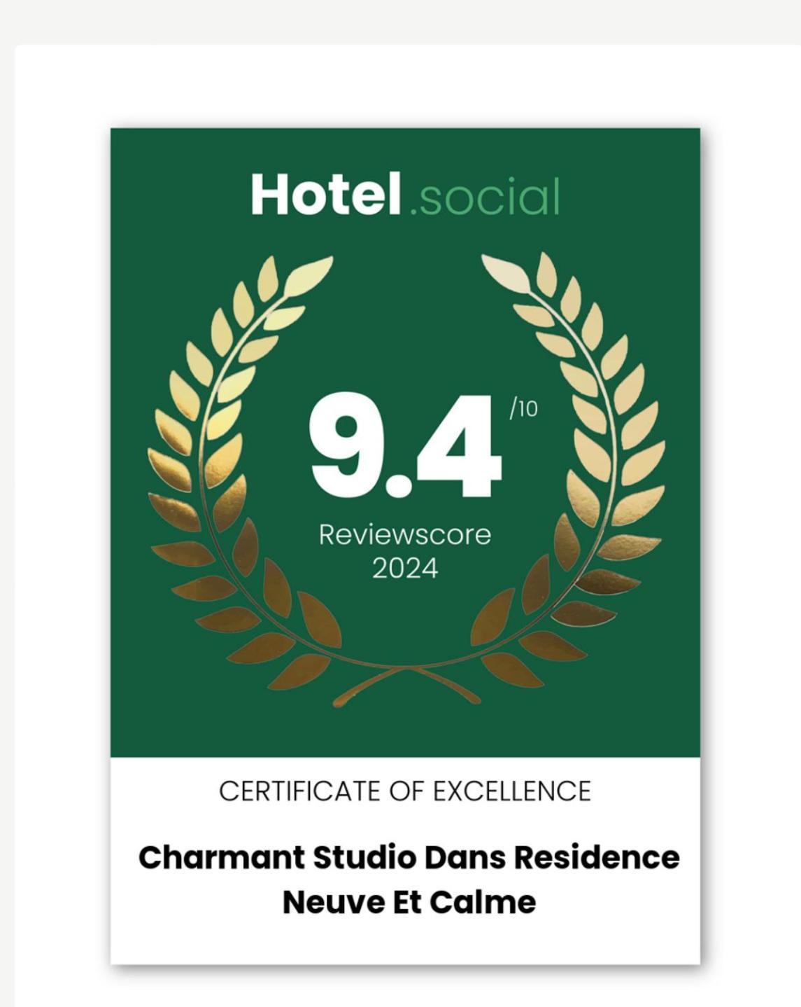 Charmant Studio Dans Residence Neuve Et Calme 科尔特 外观 照片